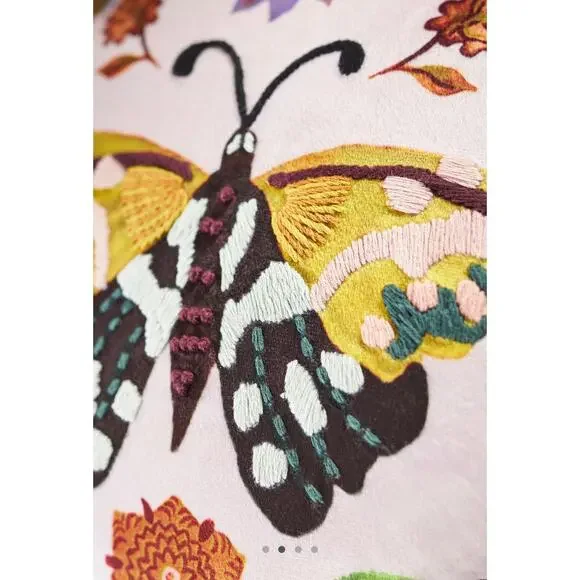 Anthropologie Nathalie Lete Embroidered Velvet Pillow - Picture 2 of 6